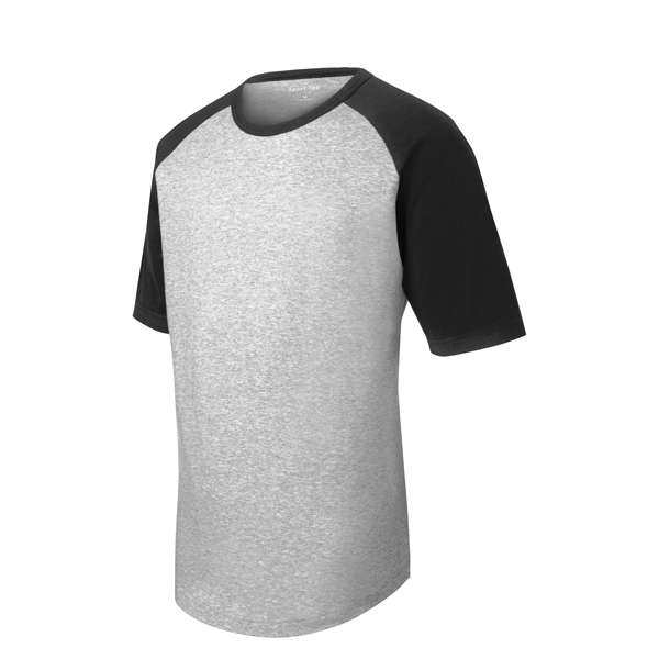 Sport-Tek Youth Short Sleeve Colorblock Raglan Jersey.